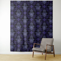 Felt noir et violet look Hamsa main