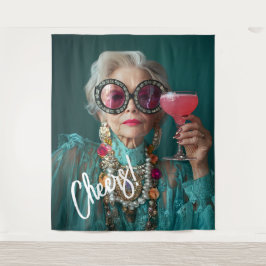 Tenture Femme Âgée Glamour audacieuse mode de luxe