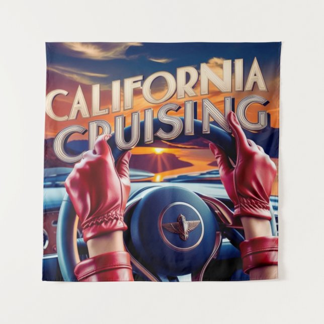 Tenture Femmes élégantes dans des voitures classiques (Devant)