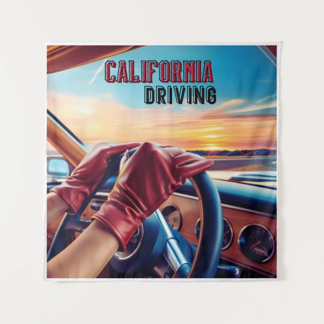 Tenture Femmes élégantes dans des voitures classiques (Devant)