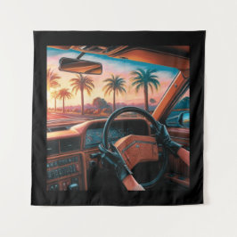 Tenture Femmes élégantes dans des voitures classiques