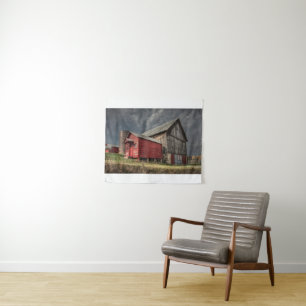 Tenture Fermes Grange en bois rouge dans le Michigan