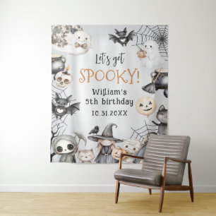Tenture Fête d'anniversaire de fantôme mignon Spooktacular