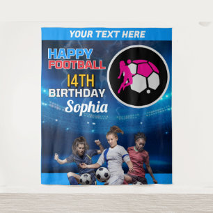Tenture Fête d'anniversaire de football, Fond de joueur de