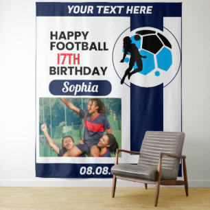 Tenture Fête d'anniversaire de football, Fond de joueur de