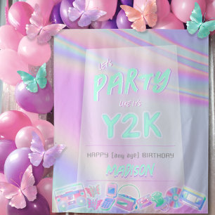 Tenture Fête d'anniversaire de l'an 2000 iridescente arc-e