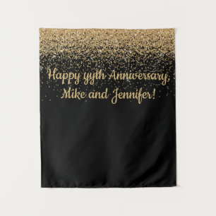 Tenture Fête d'anniversaire Surprise personnalisée Black G