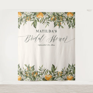 Tenture Fête de mariage botanique orange rustique avec thè