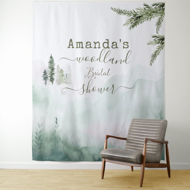 Tenture Fête de Mariage Champêtre dans les Bois (En situation)