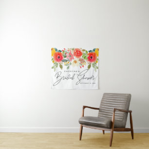 Tenture Fête de mariage floral de milieu d'été lumineux