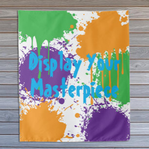 Tenture Fête de peinture d'anniversaire Afficher votre che