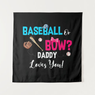 Tenture Fête de Révélation de Genre Baseball ou Arcs Papa