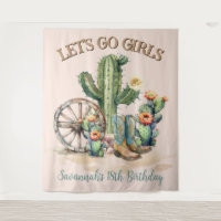 Fête de Scène Désert de Cactus Floral Rose