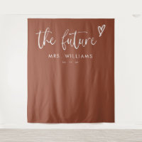 Fête des mariées Boho Terracotta moderne fond