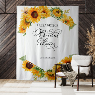 Tenture Fête des mariées d'automne de fleurs de tournesol
