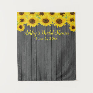 Tenture Fête des mariées de tournesol fond Bois Photo Bois