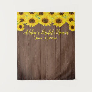 Tenture Fête des mariées de tournesol fond Bois Photo Bois