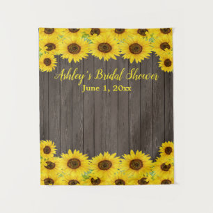 Tenture Fête des mariées de tournesol personnalisée Bois P