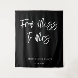 Tenture Fête des mariées noire moderne contemporaine fond