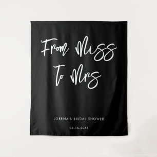 Tenture Fête des mariées noire moderne contemporaine fond