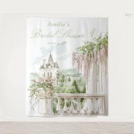 Tenture Fête des mariées romantique du Château de Jardin F