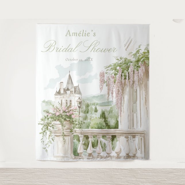 Tenture Fête des mariées romantique du Château de Jardin F (Devant)
