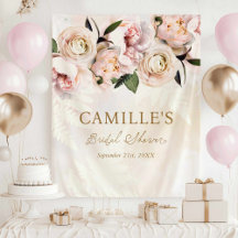Fête des mariées Rose Floral Accueil fond
