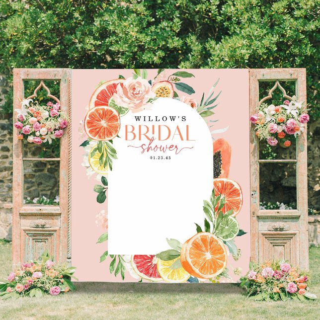 Tenture Fête des mariées Tropical Citrus Décoration Citron (Créateur téléchargé)