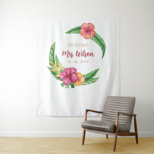 Tenture Fête des mariées tropicale Luau Hibiscus Contexte