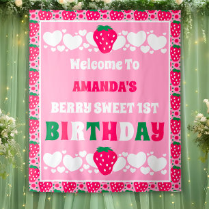 Tenture Fête du premier anniversaire de Fraise Bienvenue