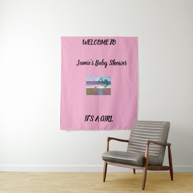 Tenture Fête Prénatale sur le Thème des Créatures Marines  (En situation)