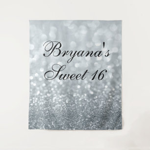 Tenture Fête Sweet 16 Pailletée Étincelante Scintillante B