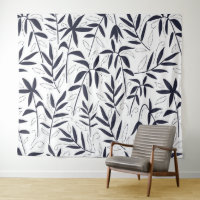 Feuille de bambou bleu motif japonais