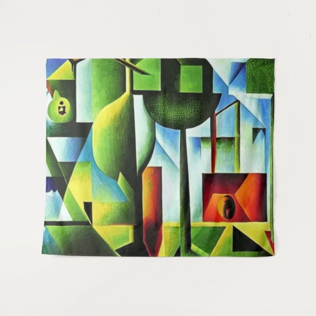 Tenture Feuilles Abstraites (Devant (Horizontal))