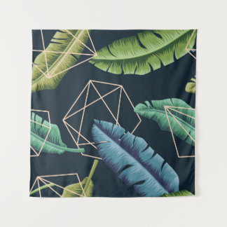 Tenture Feuilles Abstraits : Ligne Polygonale Sans Couche.