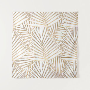 Tenture Feuilles de palmiers dorés : art déco.