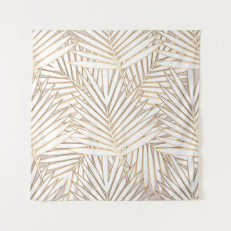 Tenture Feuilles de palmiers dorés : art déco.