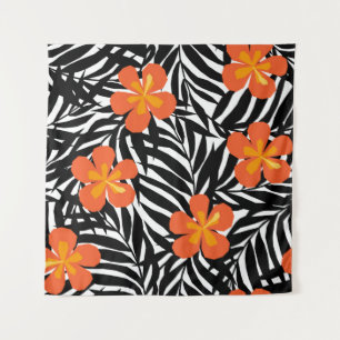 Tenture Feuilles de palmiers tropicaux, application vintag