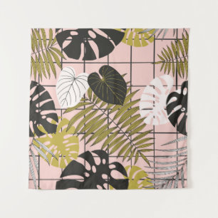 Tenture Feuilles de palmiers tropicaux, été élégant.