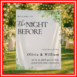 Tenture Feuilles de Sauge Verte la Nuit Avant le Mariage