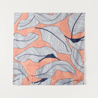Tenture Feuilles tropicales, feuilles de jungle sans coutu