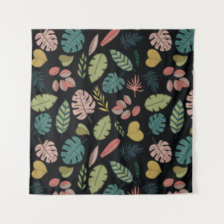 Tenture Feuilles tropicaux : Floral Vintage d'été