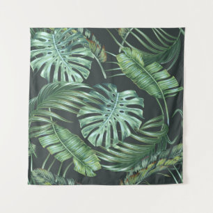 Tenture Feuilles tropicaux, monstère, feuille de bananier,