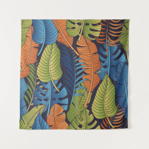 Tenture Feuilles tropicaux, motif sans couture fleurie.