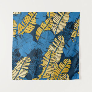 Tenture Feuilles tropicaux tirés à la main : sans couture