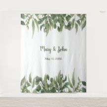 Feuilles Vertes Rustiques Feuillage Vert Mariage P