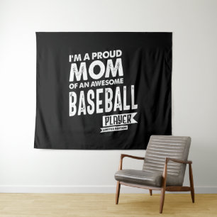 Tenture Fier Maman d'un joueur de baseball génial