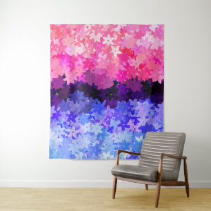 Tenture Fière Omnisexuelle Groovy Boho Quirky Rétro Floral