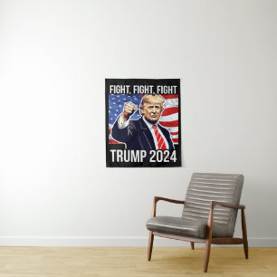 Tenture Fight Fight Fight Donald Trump 2024 American Flag