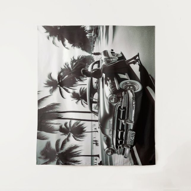 Tenture Fille avec voiture (Devant)